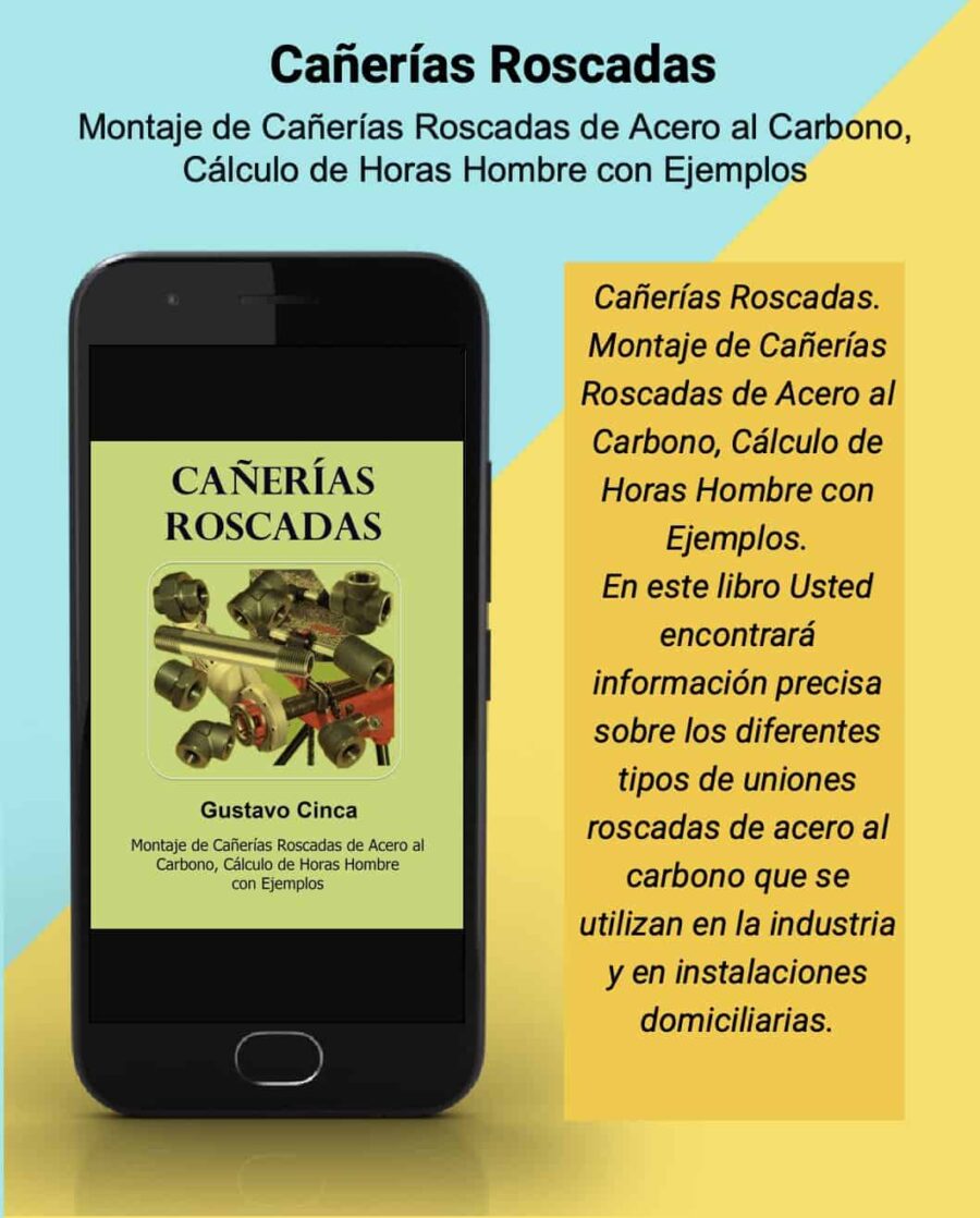 La imagen muestra una reseña del Libro Canerias roscadas