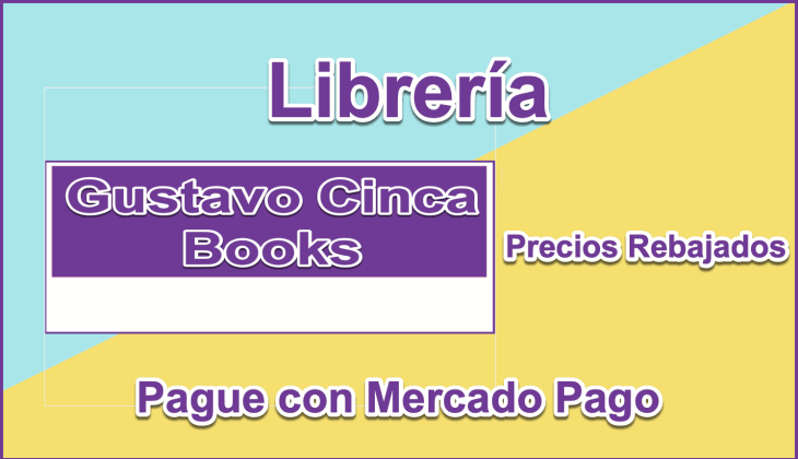 Imagen de un banner ofreciendo libros rebajados de Gustavo Cinca Books.